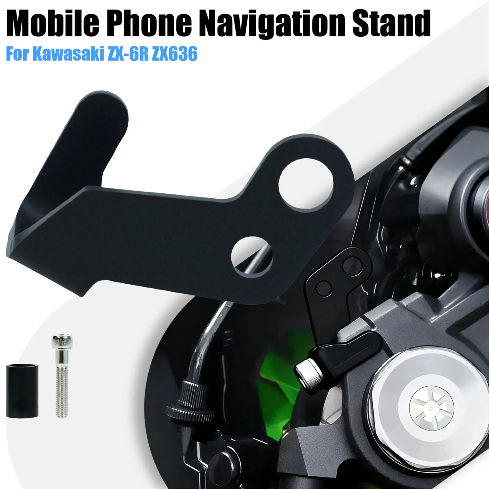 ZX-6R Motorcycle Navigation Phone Holder For Kawasaki ZX636 Motorcycle Mobile Stand Motorcycle Aluminum Alloy GPS Stand 2017-25
ZX-6R Motorcycle Navigation Phone Holder For Kawasaki ZX636 Motorcycle Mobile Stand Motorcycle Aluminum Alloy GPS Stand 2017-25