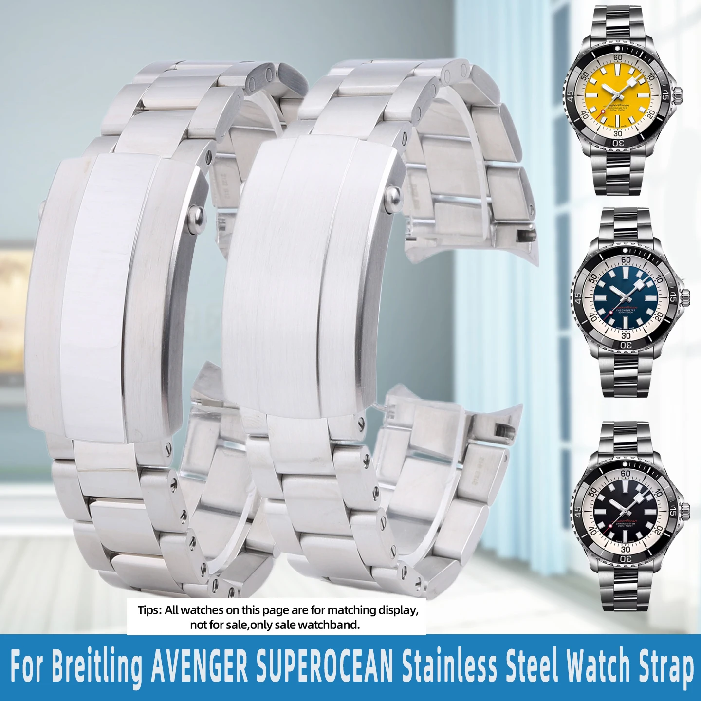 Solid Stainless Steel Strap For Breting AVENGER SUPEROCEAN Metal Watch Band Replacement Bracelet 22mm arc-shaped interface Chain
Solid Stainless Steel Strap For Breting AVENGER SUPEROCEAN Metal Watch Band Replacement Bracelet 22mm arc-shaped interface Chain