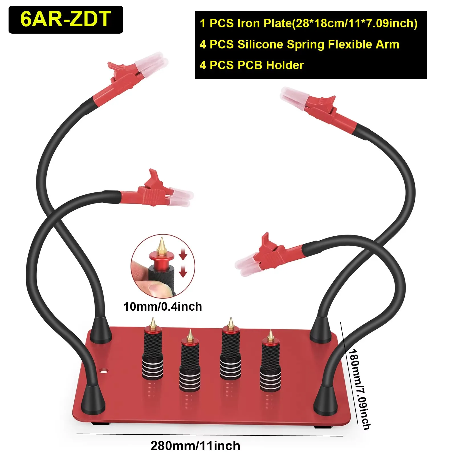 NEWACALOX Magnetic Soldering Helping Hands 4 Adjustable PCB Pillars Circuit Board Holder Silicone Flexible Arm Electronic Repair
NEWACALOX Magnetic Soldering Helping Hands 4 Adjustable PCB Pillars Circuit Board Holder Silicone Flexible Arm Electronic Repair
