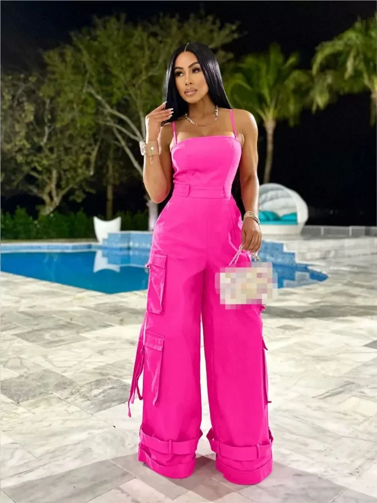 Spring Summer New Women's Sexy Sleeveless Skincare Casual Multi Pocket Workwear Jumpsuit Wide Leg Jumpsuit
Spring Summer New Women's Sexy Sleeveless Skincare Casual Multi Pocket Workwear Jumpsuit Wide Leg Jumpsuit