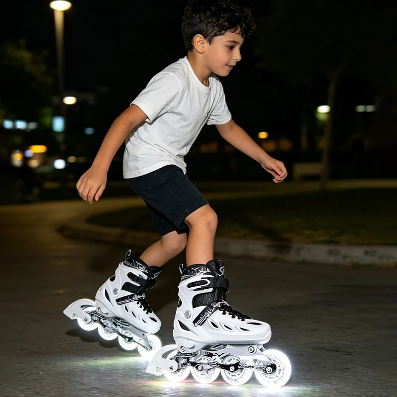 Inline Skates new LED Light Up child Boys white Adjustable Size black kid Purple girl Sport Rollerblades High Speed Professional
Inline Skates new LED Light Up child Boys white Adjustable Size black kid Purple girl Sport Rollerblades High Speed Professional