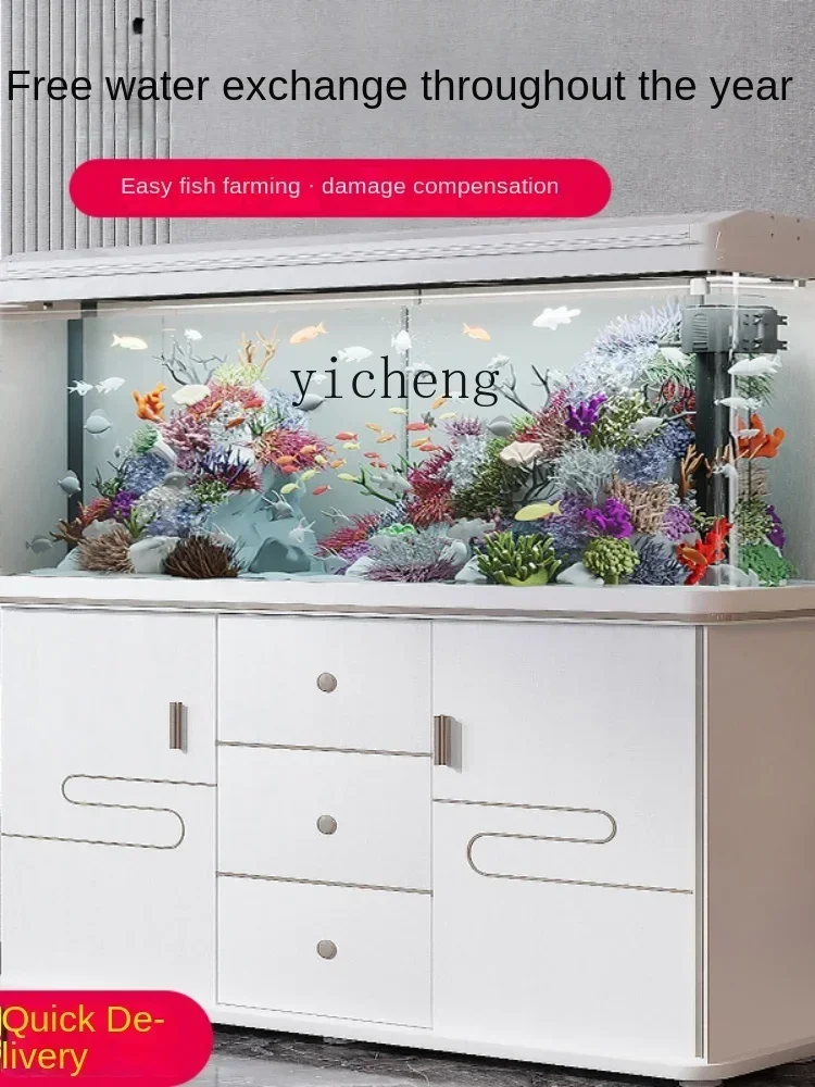 H1 Aquarium Floor Lazy Change Water Ecological Glass Small Fish Globe with Cabinet
H1 Aquarium Floor Lazy Change Water Ecological Glass Small Fish Globe with Cabinet