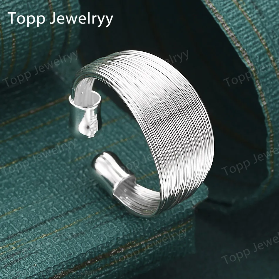 Luxury New Style 925 Sterling Silver Fine Multi-thread Open Ring For Women Fashion Charm Jewelry Birthday Christmas Gift
Luxury New Style 925 Sterling Silver Fine Multi-thread Open Ring For Women Fashion Charm Jewelry Birthday Christmas Gift