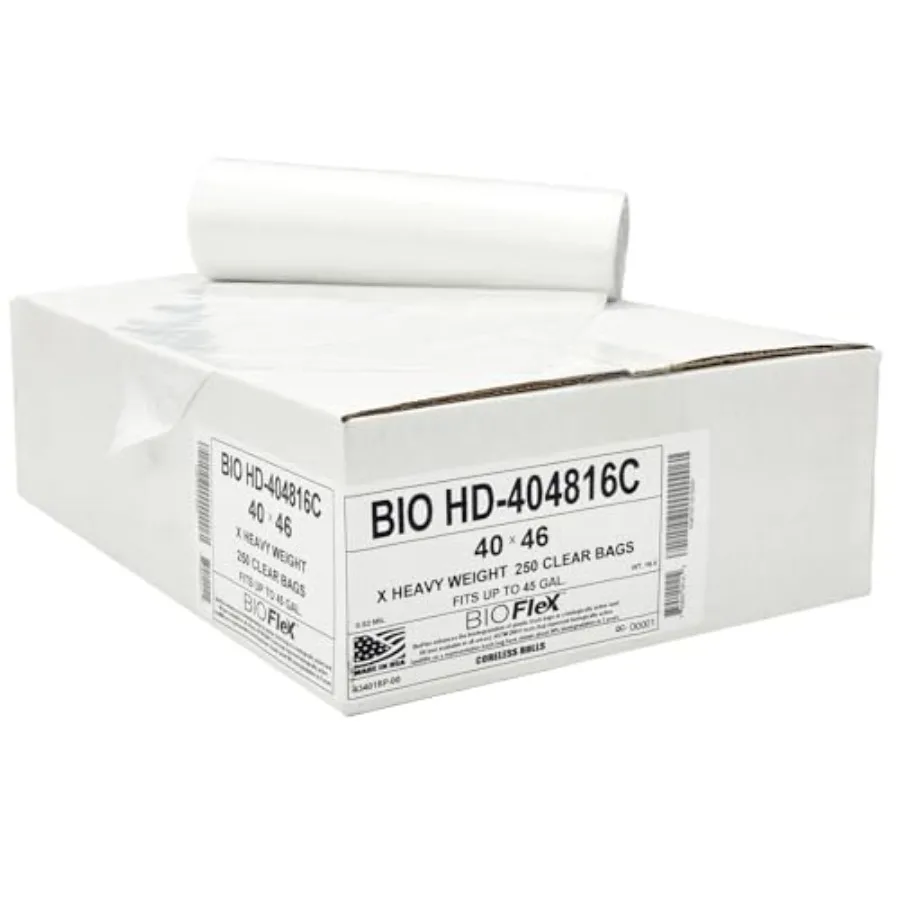Мешки для мусора 45 галлонов, 250 штук с технологией BioFlex - 40 x 4 дюйма - эквивалентные мешкам для мусора высокой плотности
Мешки для мусора 45 галлонов, 250 штук с технологией BioFlex - 40 x 4 дюйма - эквивалентные мешкам для мусора высокой плотности