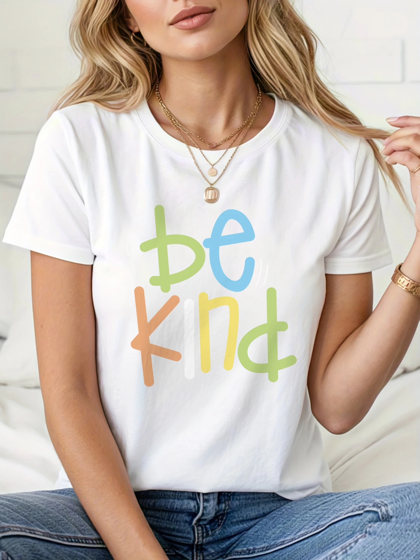 2025 Colorful simple English letter prints tops Spring Summer Ladies T-shirt Junior Casual O-Neck Tee Korean luxury clothing
2025 Colorful simple English letter prints tops Spring Summer Ladies T-shirt Junior Casual O-Neck Tee Korean luxury clothing