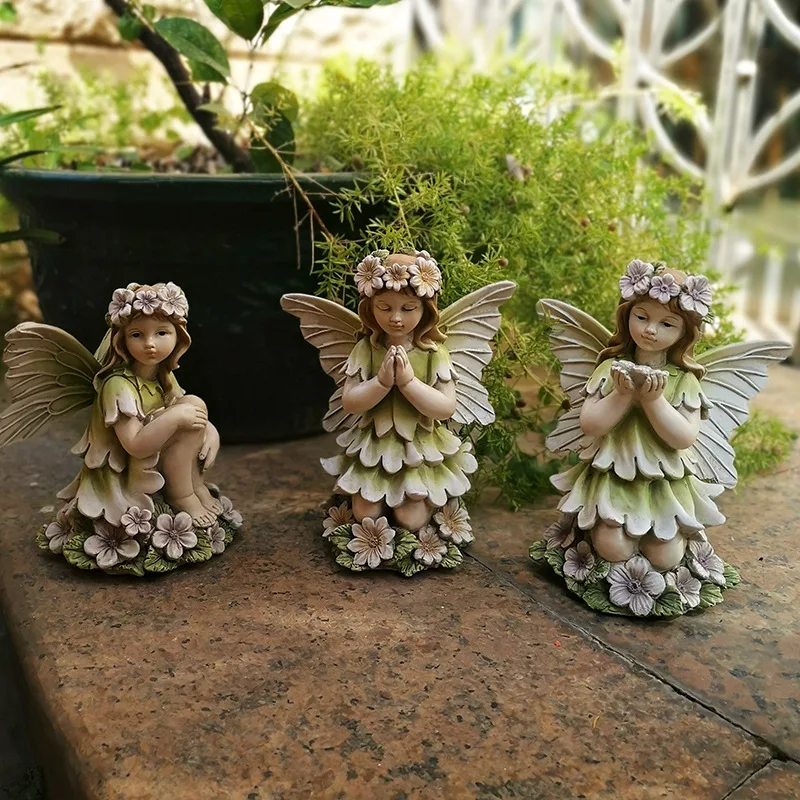 Flower Fairy Resin Crafts Garden Garden Decoration Micro Landscape Ornament Angel Sculpture
Flower Fairy Resin Crafts Garden Garden Decoration Micro Landscape Ornament Angel Sculpture