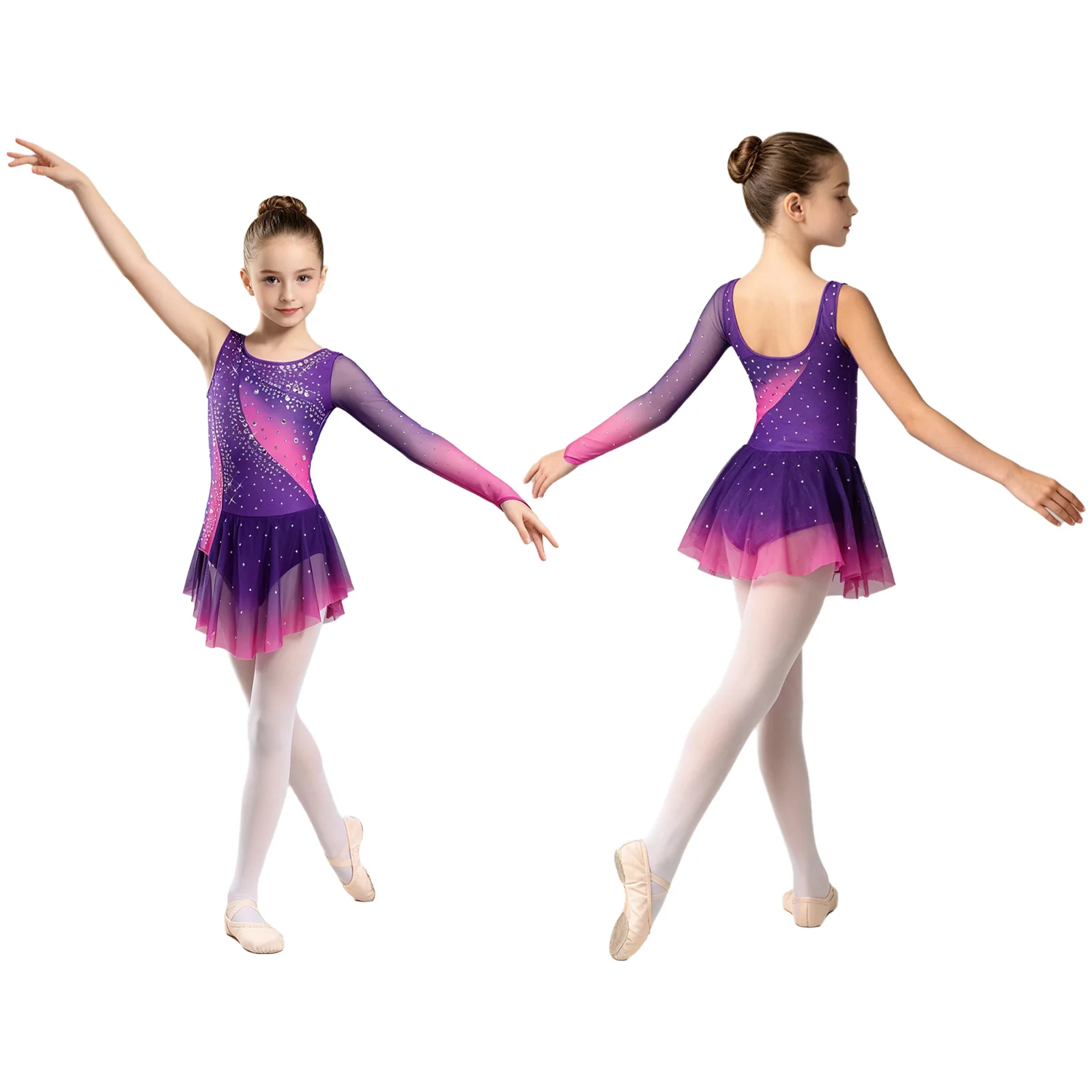 Girls Figure Skating Performance Costume Shiny Rhinestones Mesh Leotard Dress for Lyrical Dance Ballet Gymnastics Acrobatics
Girls Figure Skating Performance Costume Shiny Rhinestones Mesh Leotard Dress for Lyrical Dance Ballet Gymnastics Acrobatics