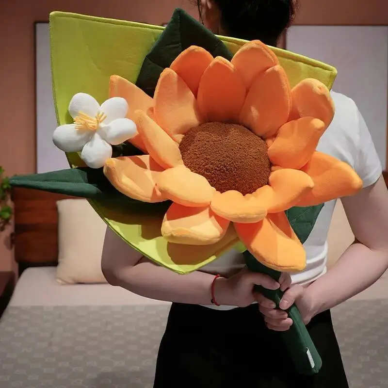 Premium Lifelike Flower Plush Toys Big Size Stuffed Sunflower Bouquet Toys Delicate Pretty Detachable Bouquet Romantic Gift
Premium Lifelike Flower Plush Toys Big Size Stuffed Sunflower Bouquet Toys Delicate Pretty Detachable Bouquet Romantic Gift