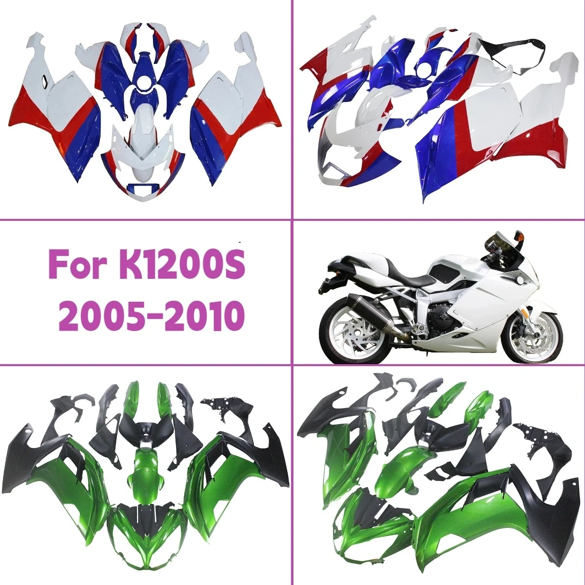 Fairings Fit 2005-2010 K 1200S Custom ABS Painted Fairing Set Replacement Fit for 05-10 BMW K1200S
Fairings Fit 2005-2010 K 1200S Custom ABS Painted Fairing Set Replacement Fit for 05-10 BMW K1200S
