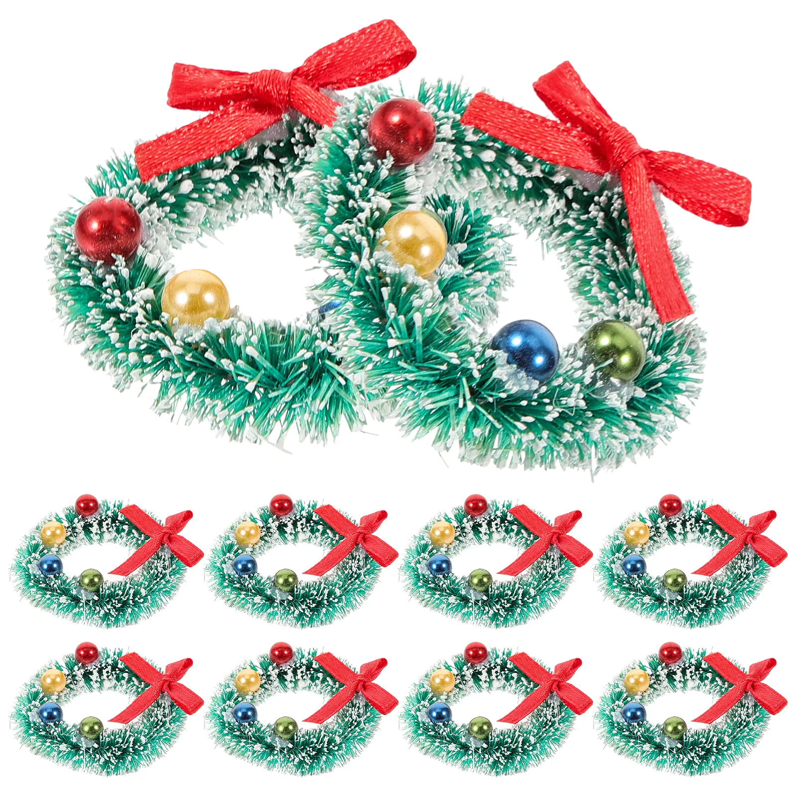 10Pcs Christmas Hanging Wreath Pendant Xmas Mini Wreath Ornament for Front Door Christmas Decoration Holiday Festival
10Pcs Christmas Hanging Wreath Pendant Xmas Mini Wreath Ornament for Front Door Christmas Decoration Holiday Festival
