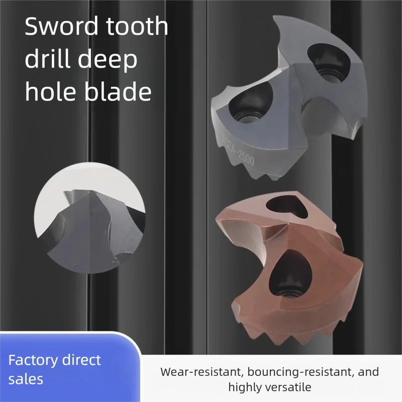 Crown High speed bit 10-26.8mm Carbide insert CNC Violent hole machining indexable Stainless steel processing saber-tooth drill
Crown High speed bit 10-26.8mm Carbide insert CNC Violent hole machining indexable Stainless steel processing saber-tooth drill