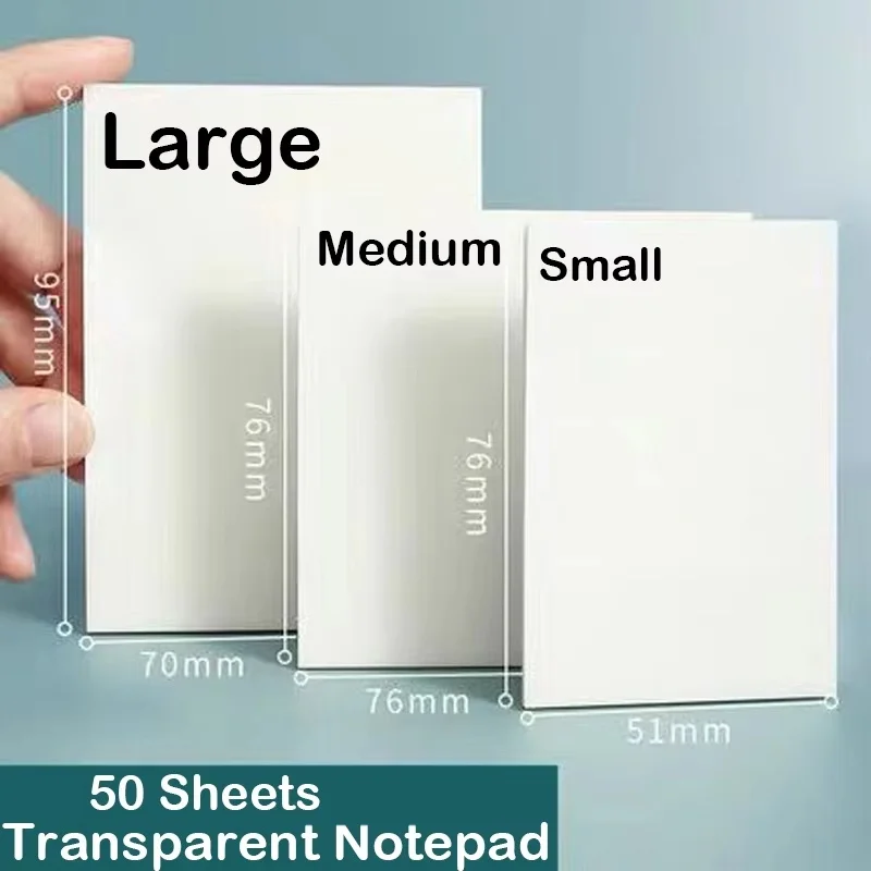 50 листов прозрачных самоклеящихся водонепроницаемых блокнотов для заметок, офиса, школы, канцелярских принадлежностей
50 листов прозрачных самоклеящихся водонепроницаемых блокнотов для заметок, офиса, школы, канцелярских принадлежностей