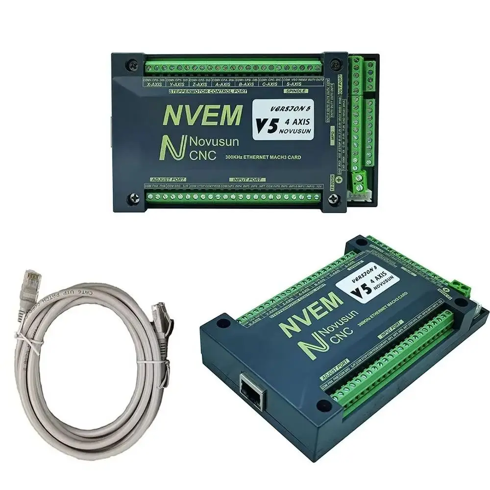 NVEM Cnc Motion Controller 300khz Nvem V5 Upgrade 3Axis 4 Axis 5Axis 6Axis Mach3 Control Card Ethernet Interface
NVEM Cnc Motion Controller 300khz Nvem V5 Upgrade 3Axis 4 Axis 5Axis 6Axis Mach3 Control Card Ethernet Interface