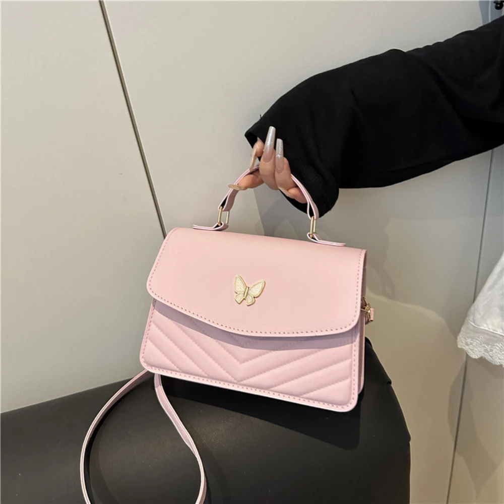 Popular Niche Light Luxury Simple Fashion Shoulder Bag Women's Retro Casual Butterfly Decoration Solid Color PU Crossbody Bag
Popular Niche Light Luxury Simple Fashion Shoulder Bag Women's Retro Casual Butterfly Decoration Solid Color PU Crossbody Bag