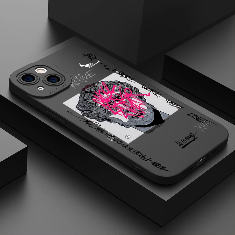 Smooth, shock-proof iPhone silicone case with exquisite graffiti protection iPhone 14 Pro Max 11 13 12 15 XS XR 7 8 Plus SE 2020
Smooth, shock-proof iPhone silicone case with exquisite graffiti protection iPhone 14 Pro Max 11 13 12 15 XS XR 7 8 Plus SE 2020