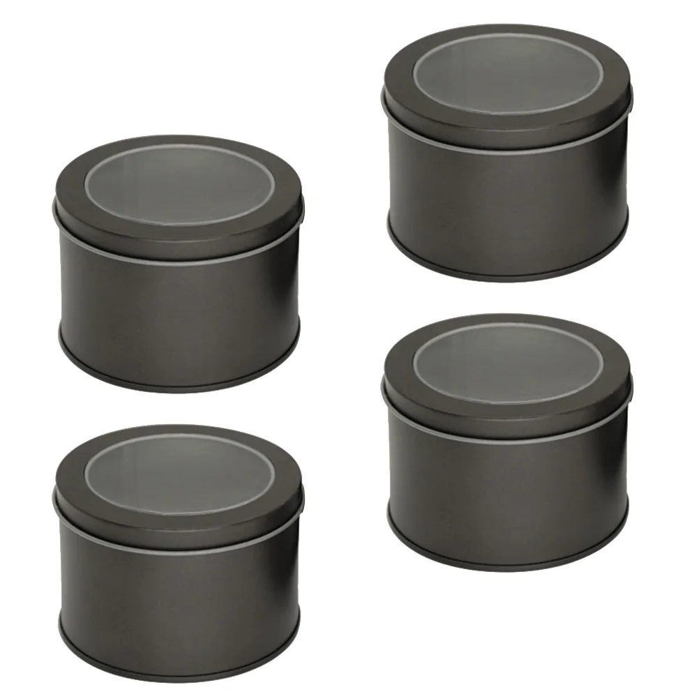 4Pcs Cake Iron Storage Cans Dark Grey Windowed Food Canisters Sealed Container for Coffee Tea Snacks Home Kitchen Tool Storage
4Pcs Cake Iron Storage Cans Dark Grey Windowed Food Canisters Sealed Container for Coffee Tea Snacks Home Kitchen Tool Storage