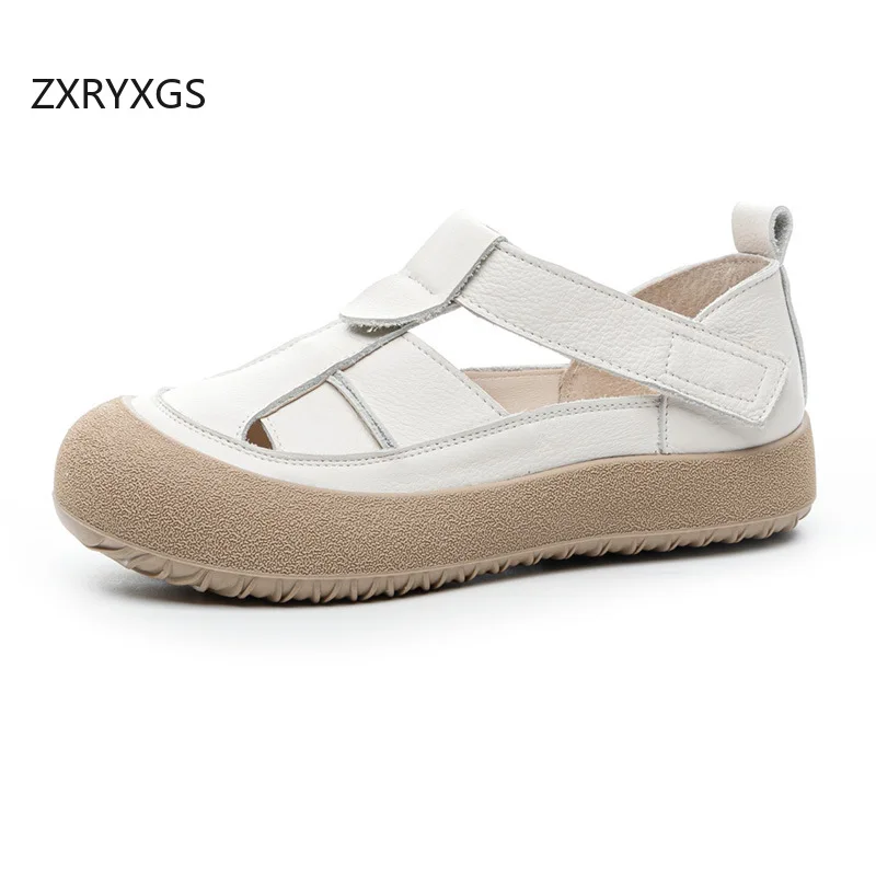 ZXRYXGS Top Layer Cowhide Round Toe Summer Sneakers Sandals 2025 New Comfortable Flat Heel Platform Roman Sandals Trendy Shoes
ZXRYXGS Top Layer Cowhide Round Toe Summer Sneakers Sandals 2025 New Comfortable Flat Heel Platform Roman Sandals Trendy Shoes