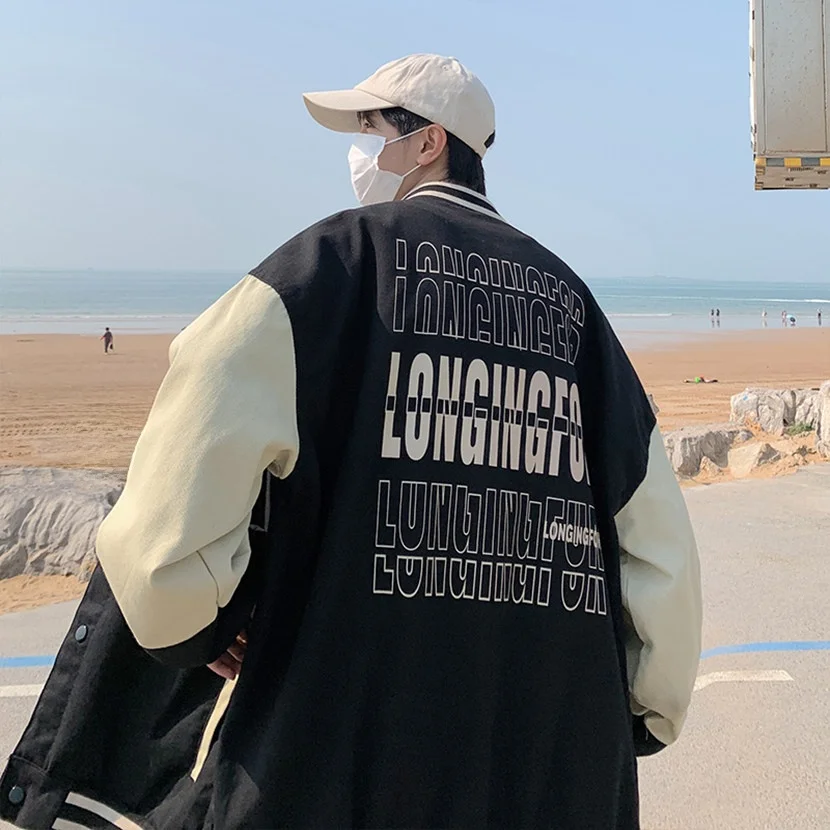 Loose Men's Baseball Jaet Spring Autumn New Sle American High Street Outerwear Teenage Functional Windproof Coat
Loose Men's Baseball Jaet Spring Autumn New Sle American High Street Outerwear Teenage Functional Windproof Coat