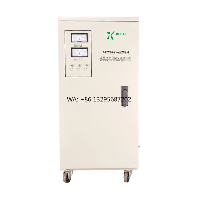 SVC-20KVA 220V AC Single-Phase Servo Stabilizer Voltage Regulator with LCD Display for Home Appliance & TND Use PC Material
SVC-20KVA 220V AC Single-Phase Servo Stabilizer Voltage Regulator with LCD Display for Home Appliance & TND Use PC Material