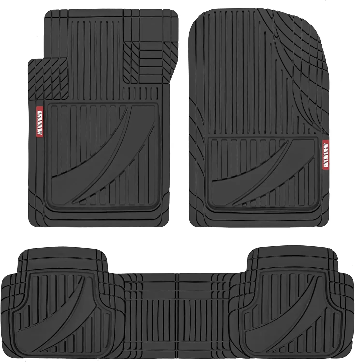 Heavy Duty Black Rubber Car Floor Mats, All Weather Trim to Fit for Cars Trucks SUV, Universal Fit Protection
Heavy Duty Black Rubber Car Floor Mats, All Weather Trim to Fit for Cars Trucks SUV, Universal Fit Protection