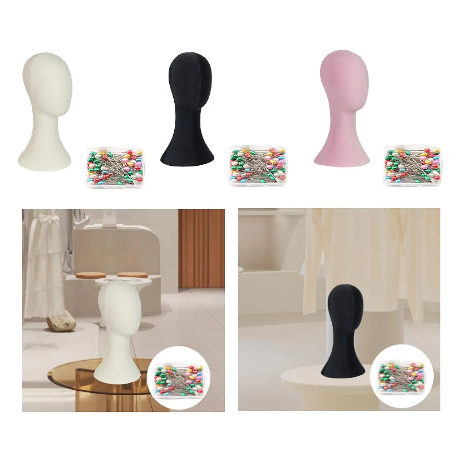 Mannequin Head Velvet Wig Stand Multifunctional Hat Display Mannequin Head Mannequin Head Model for Scarf Caps Eyeglasses
Mannequin Head Velvet Wig Stand Multifunctional Hat Display Mannequin Head Mannequin Head Model for Scarf Caps Eyeglasses