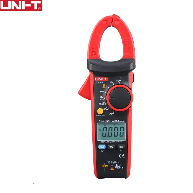 UNI-T UT216B 600A Digital Clamp Meters NCV V.F.C Diode LCD Backlight LCD Display Work Light
UNI-T UT216B 600A Digital Clamp Meters NCV V.F.C Diode LCD Backlight LCD Display Work Light
