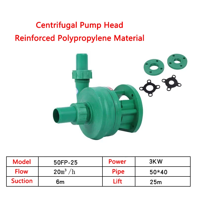 Polypropylene Chemical Pump Head Corrosion-Resistant and Alkali Resistant Plastic Pump Head Centrifugal Self-priming Pump Head
Polypropylene Chemical Pump Head Corrosion-Resistant and Alkali Resistant Plastic Pump Head Centrifugal Self-priming Pump Head
