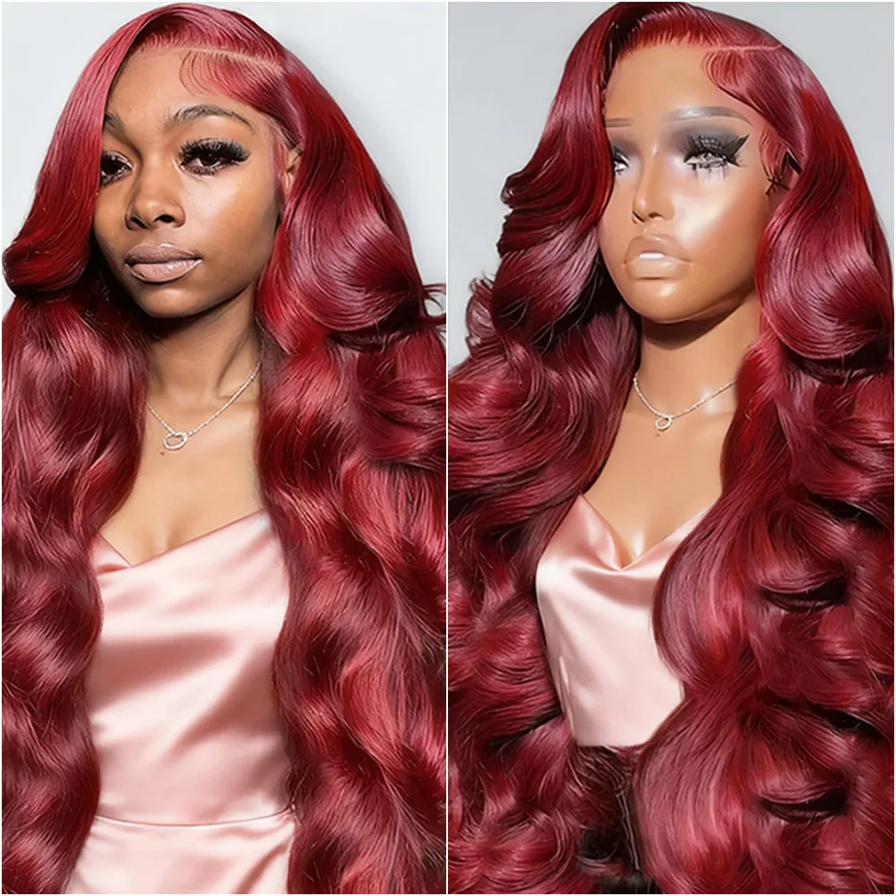 99J Burgundy 13x6 Body Wave HD Lace Frontal Human Hair Wig Pre Plucked 200% Red Colored 13x4 Lace Front Wig Human Hair for Women
99J Burgundy 13x6 Body Wave HD Lace Frontal Human Hair Wig Pre Plucked 200% Red Colored 13x4 Lace Front Wig Human Hair for Women