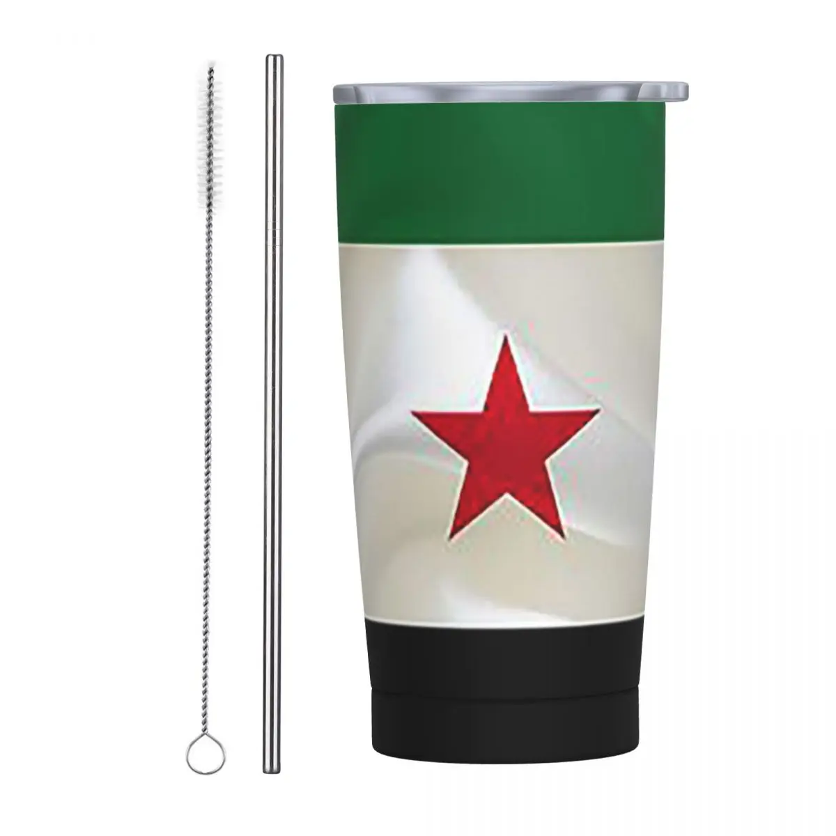 Syria Independence Flag Stainless Steel Tumbler Vacuum Insulated Mug Thermal Cold Cup Straw With Lid 20oz
Syria Independence Flag Stainless Steel Tumbler Vacuum Insulated Mug Thermal Cold Cup Straw With Lid 20oz