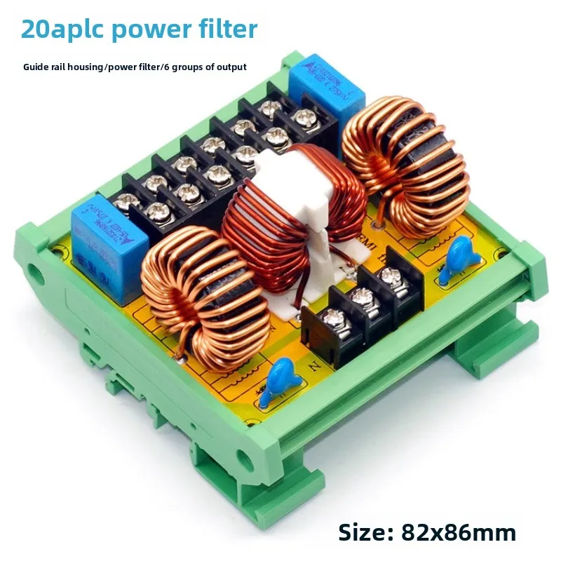 PLC anti-interference guide rail installation AC power supply EMI filter junction box terminal block module holder card slot
PLC anti-interference guide rail installation AC power supply EMI filter junction box terminal block module holder card slot