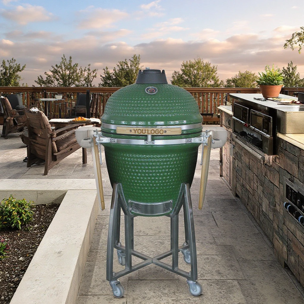 Auplex Professional-Grade Ceramic Kamado Smoker, 20-Inch -Shaped Barbecue for Backyard Cooking
Auplex Professional-Grade Ceramic Kamado Smoker, 20-Inch -Shaped Barbecue for Backyard Cooking