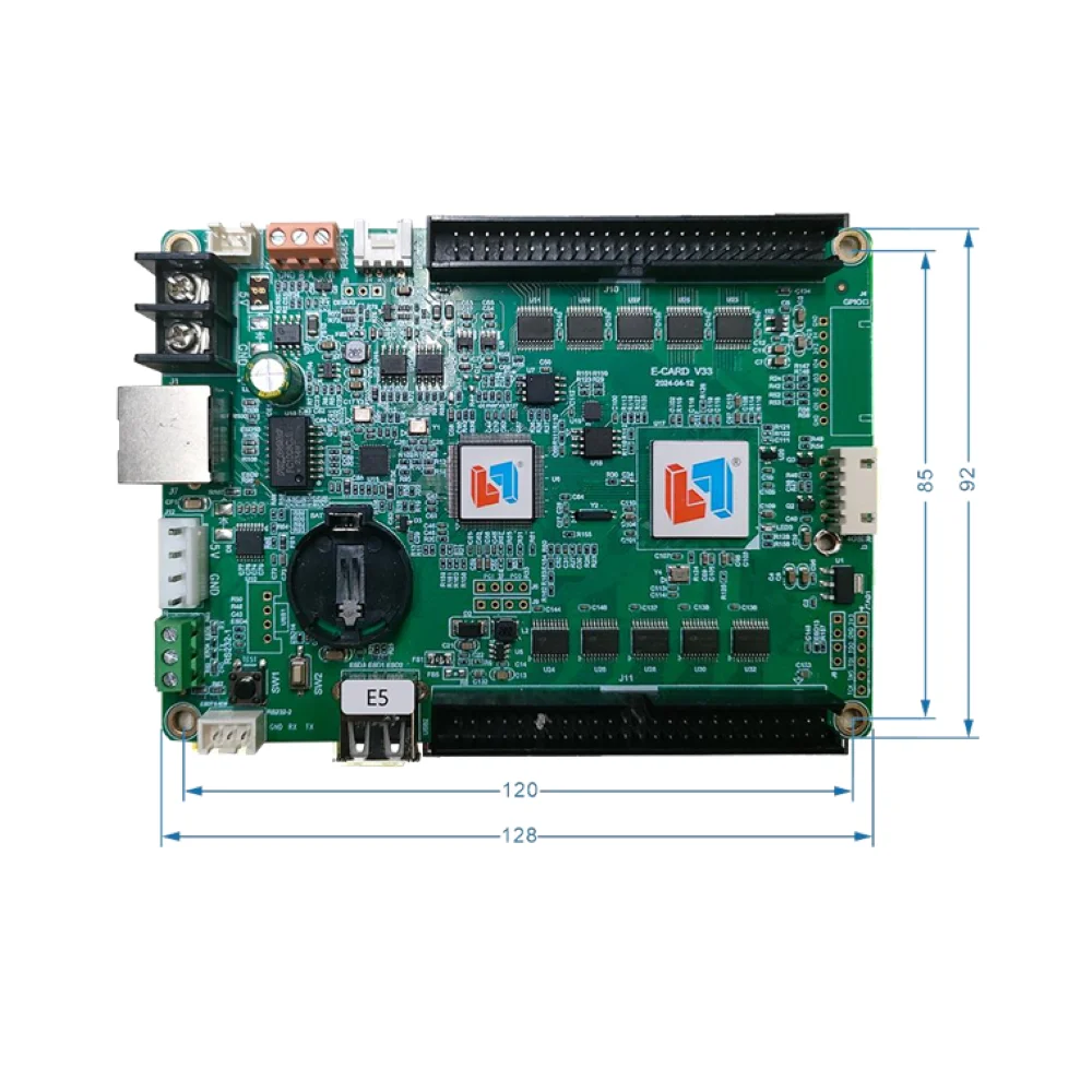 LED Display Control Card LS-E5 16M 260K Pixels Full Color Support Temp Humidity Sensor 50PIN Interface Easy Setup
LED Display Control Card LS-E5 16M 260K Pixels Full Color Support Temp Humidity Sensor 50PIN Interface Easy Setup