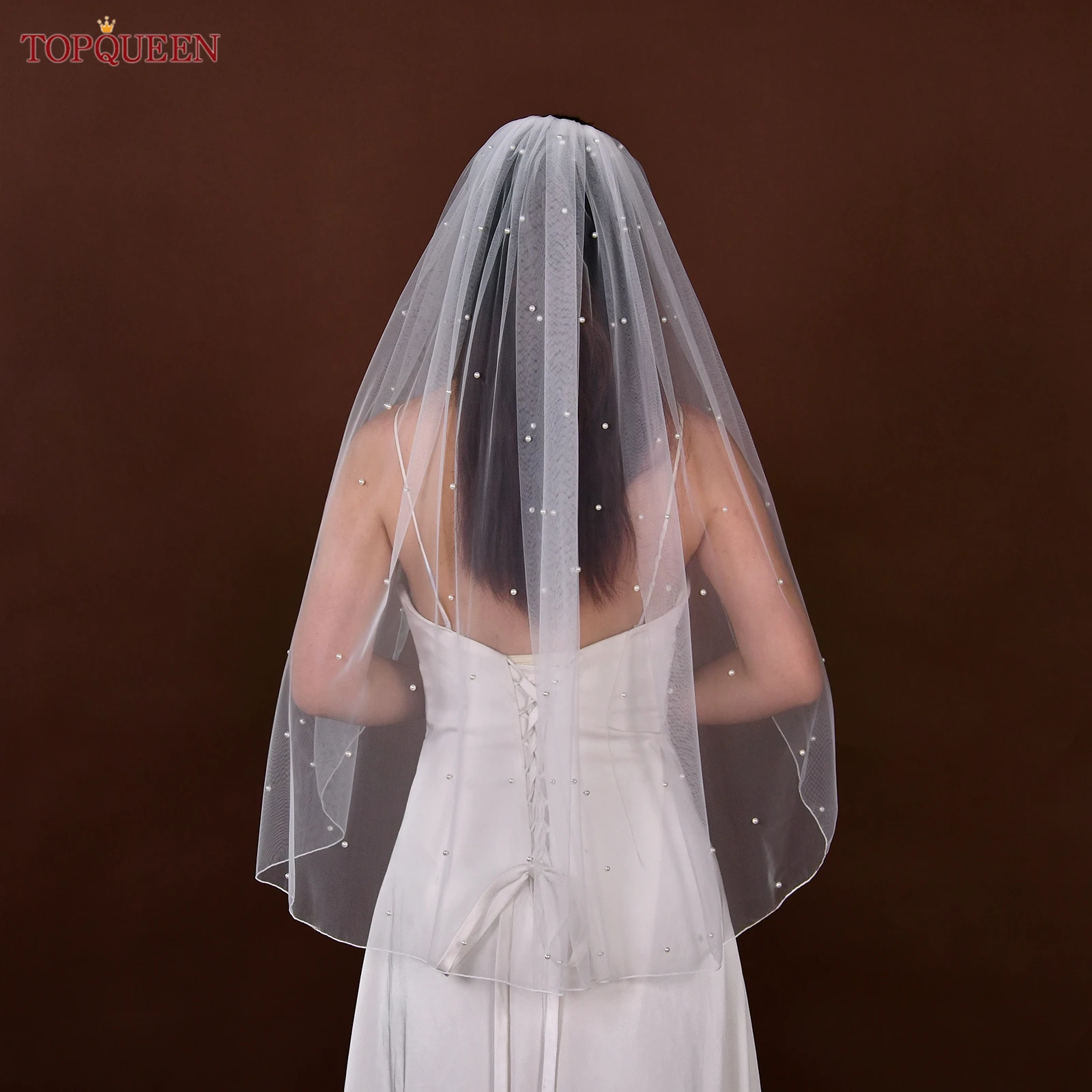 TOPQUEEN V06 Свадебная фата с жемчугом, карандашная лента с краем, 1-слойная фата длиной до локтя, свадебный аксессуар с жемчугом, настраиваемый
TOPQUEEN V06 Свадебная фата с жемчугом, карандашная лента с краем, 1-слойная фата длиной до локтя, свадебный аксессуар с жемчугом, настраиваемый