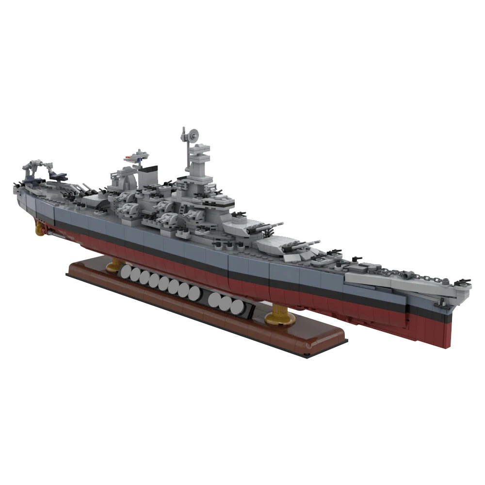 New MOC Lowa class battleship model 1683Pcs USS Missouri Building Blocks ship bricks Toys for Children Kids Boys Birthday Gifts
New MOC Lowa class battleship model 1683Pcs USS Missouri Building Blocks ship bricks Toys for Children Kids Boys Birthday Gifts
