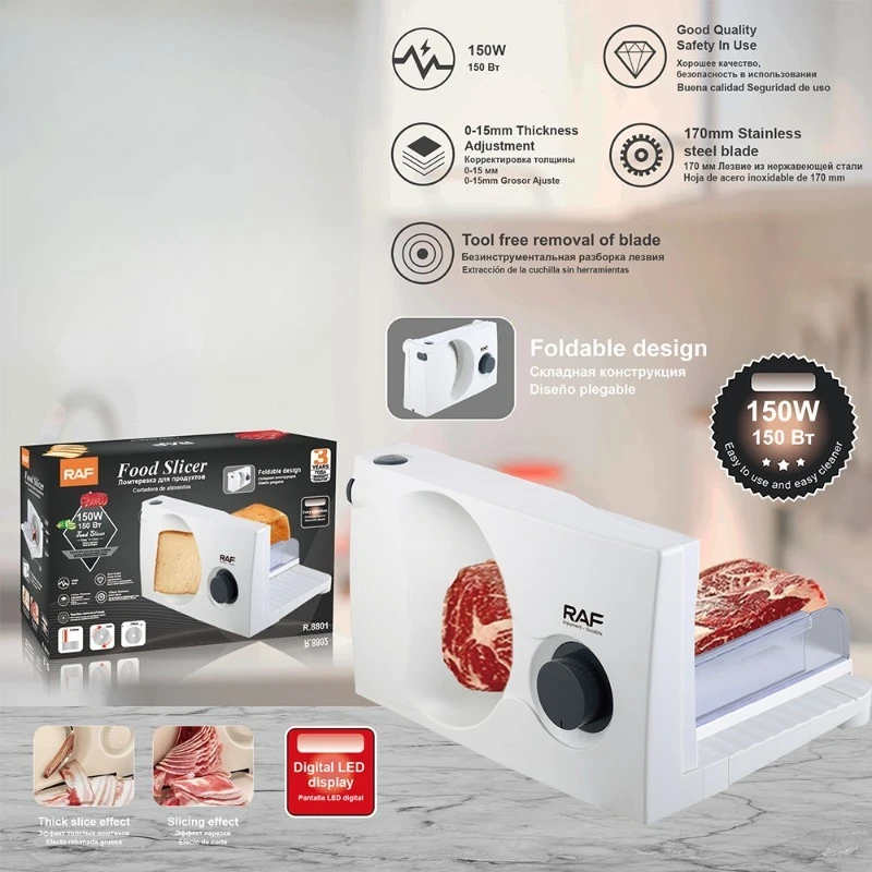 Электрическая многофункциональная овощерезка-слайсер для мяса, овощей, фруктов и сыра с лезвиями из нержавеющей стали
Электрическая многофункциональная овощерезка-слайсер для мяса, овощей, фруктов и сыра с лезвиями из нержавеющей стали