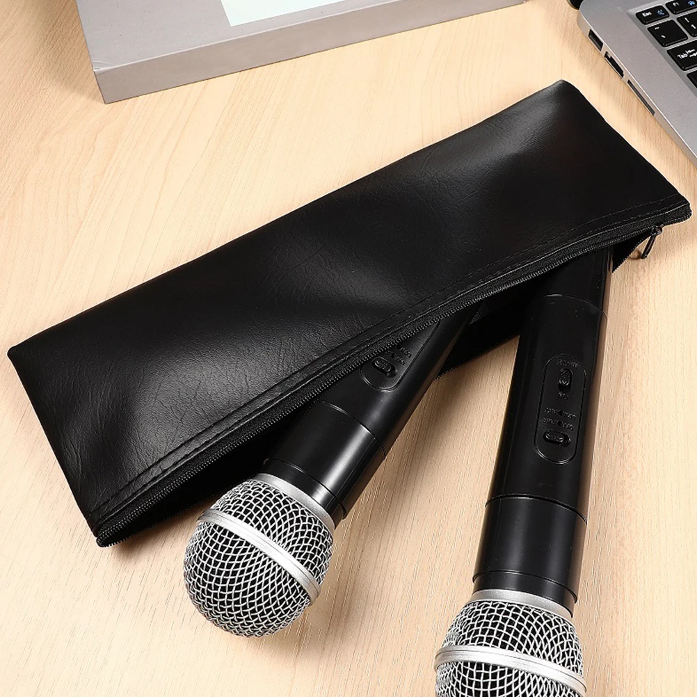 3pcs Microphone Storage Bags PU Case with Zipper for Travel Black Handheld Cordless Anti Dust
3pcs Microphone Storage Bags PU Case with Zipper for Travel Black Handheld Cordless Anti Dust