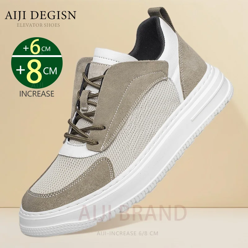 Кроссовки мужские дышащие на шнуровке, Уличная обувь, модные повседневные, для бега, увеличивающие рост 
Кроссовки мужские дышащие на шнуровке, Уличная обувь, модные повседневные, для бега, увеличивающие рост