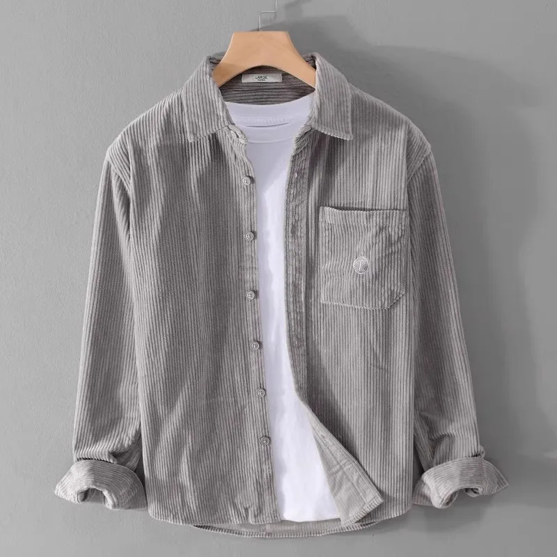 Men's Long Sve irt Spring Autumn Collar Thin Pure Color Corduroy Casual Outerwear Breathable Stand Fit Youth Fas...
Men's Long Sve irt Spring Autumn Collar Thin Pure Color Corduroy Casual Outerwear Breathable Stand Fit Youth Fas...