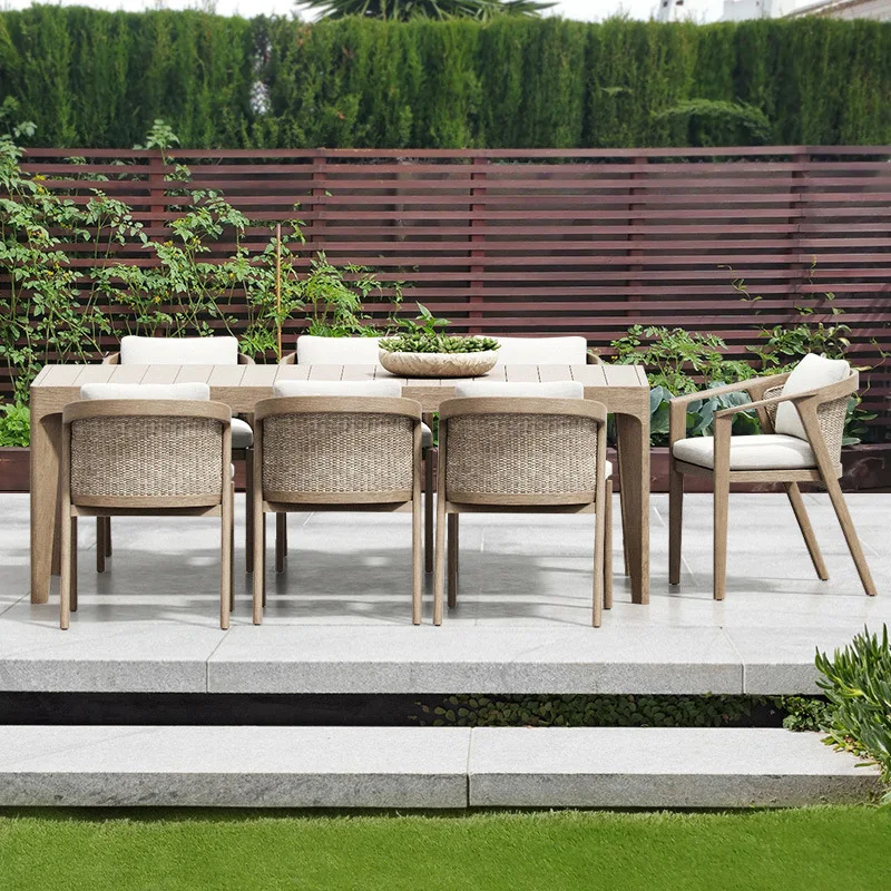 Modern Waterproof Outdoor Dining Table Chair Sectional Durable Aluminum Alloy Garden Furniture for Hotels Courtyards Farmhouses
Modern Waterproof Outdoor Dining Table Chair Sectional Durable Aluminum Alloy Garden Furniture for Hotels Courtyards Farmhouses