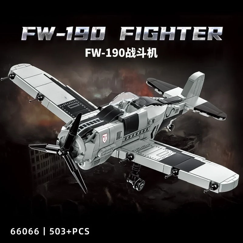 66066 WWII Fw-190 aircraft military assembly building blocks, boy's retro fighter toy, BF109
66066 WWII Fw-190 aircraft military assembly building blocks, boy's retro fighter toy, BF109