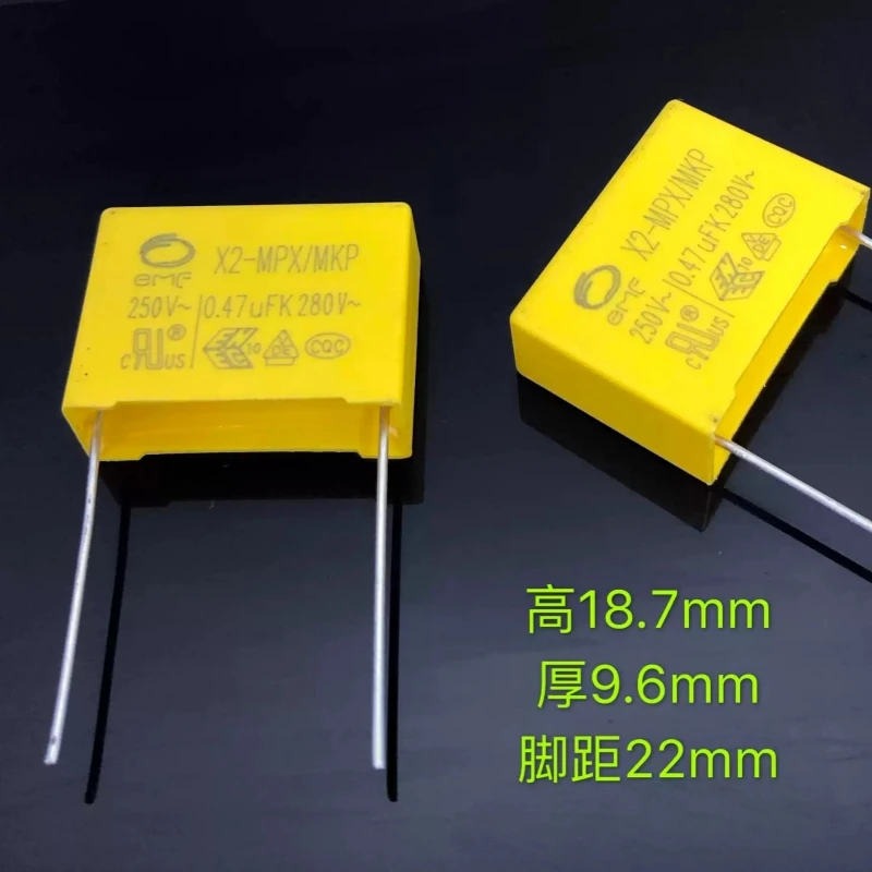 Safety capacitor MPX MKP 0.47UF 280VAC 275V 474K X2 P22mm calibration capacitor
Safety capacitor MPX MKP 0.47UF 280VAC 275V 474K X2 P22mm calibration capacitor