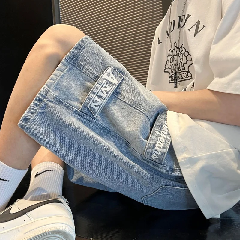Summer Thin Loose Men's Denim Shorts Casual Five-Quarter Trendy Brand Washed High Street Leisure Mid-Pants Workwear Jeans
Summer Thin Loose Men's Denim Shorts Casual Five-Quarter Trendy Brand Washed High Street Leisure Mid-Pants Workwear Jeans