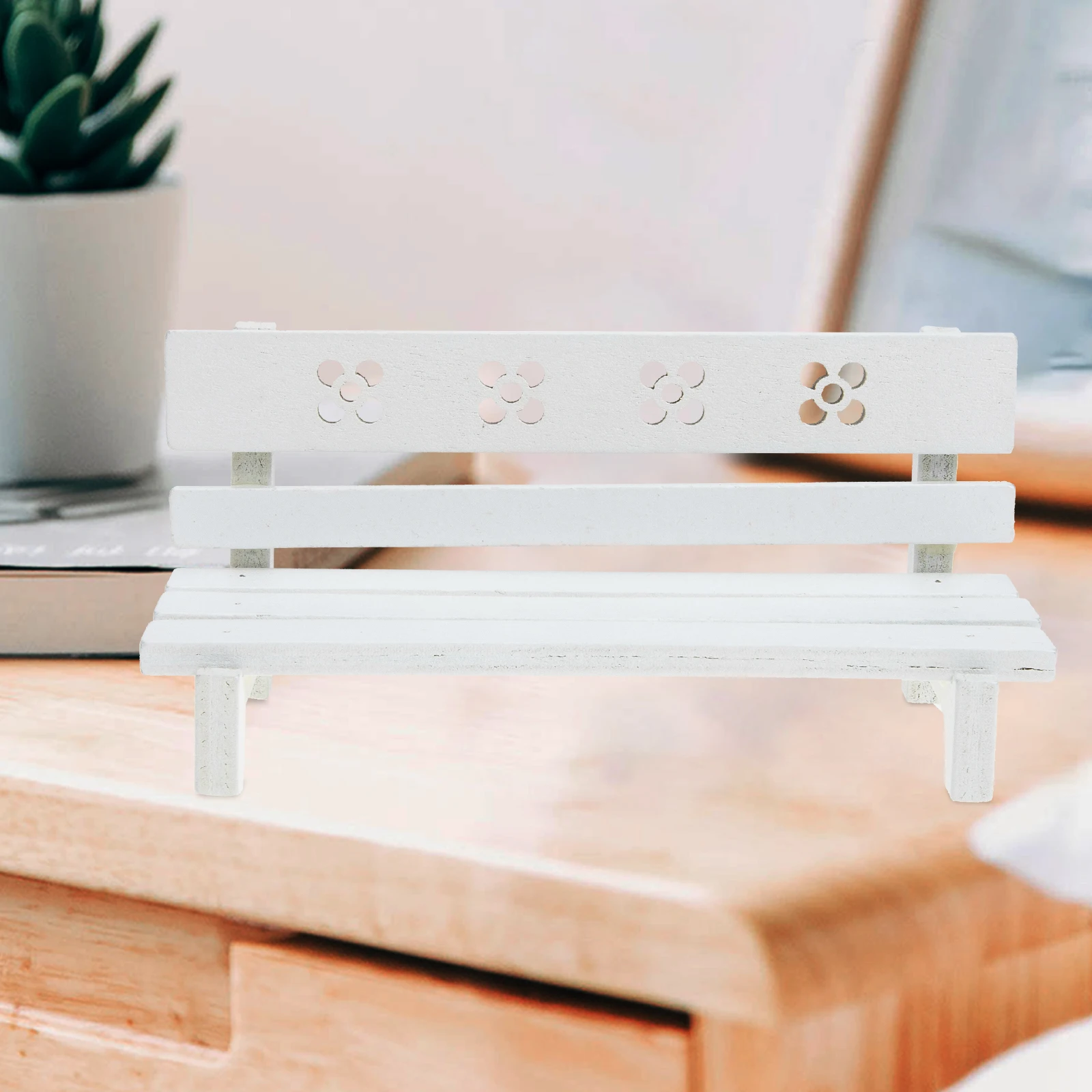 Wooden Park Bench Ornaments Dollhouse Decor Mini Furniture Miniature Micro Landscape White Accessories
Wooden Park Bench Ornaments Dollhouse Decor Mini Furniture Miniature Micro Landscape White Accessories