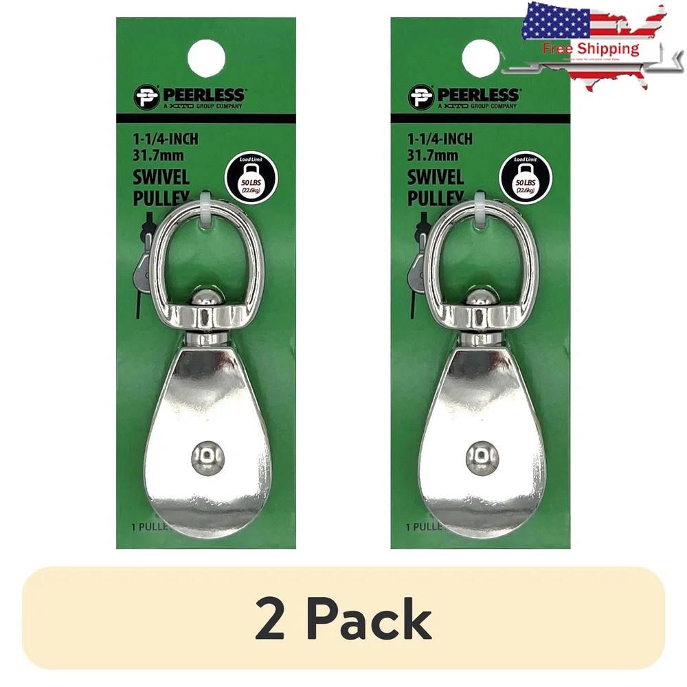 2 Pack 1 1/4 Inch Swivel Pulley Zinc Plated Metal Construction Utility Pulley 50 LBS Working Load Limit Durable Swivel Eye
2 Pack 1 1/4 Inch Swivel Pulley Zinc Plated Metal Construction Utility Pulley 50 LBS Working Load Limit Durable Swivel Eye