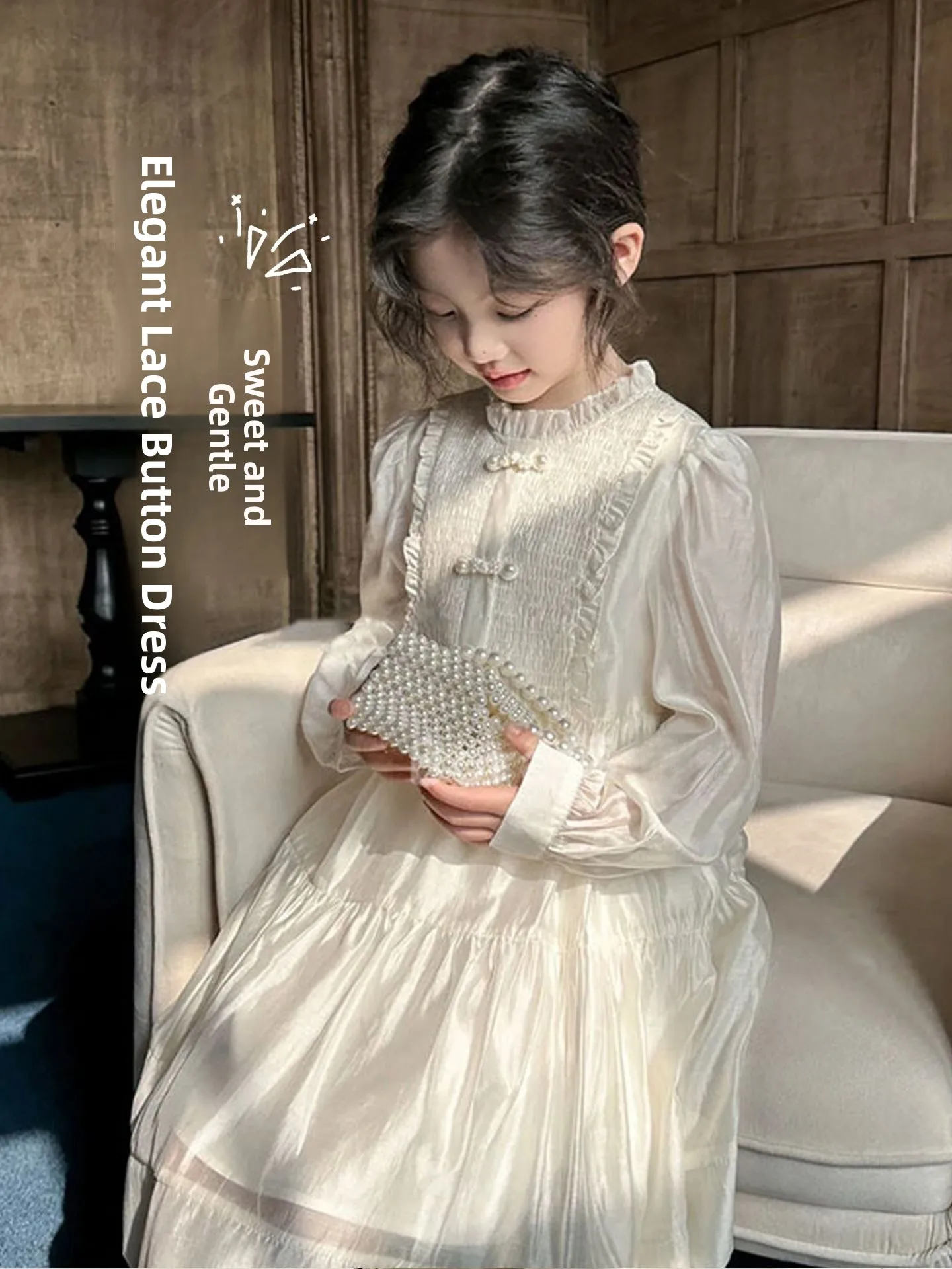 Girls White Dress Children's Autumn Winter Fashionable New Chinese Style Long Sleeve Midi Skirt Casual mid Waist Pola Team
Girls White Dress Children's Autumn Winter Fashionable New Chinese Style Long Sleeve Midi Skirt Casual mid Waist Pola Team