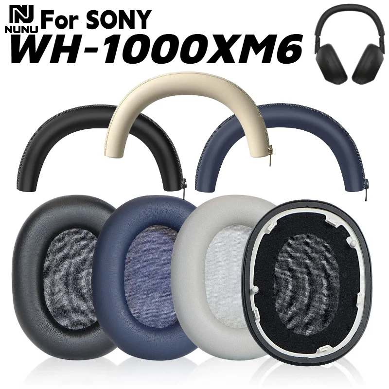 Replacement Protein Memory sponge Earpads / Silicone zipper head beam protective cover for SONY WH-1000XM6 Headphones
Replacement Protein Memory sponge Earpads / Silicone zipper head beam protective cover for SONY WH-1000XM6 Headphones