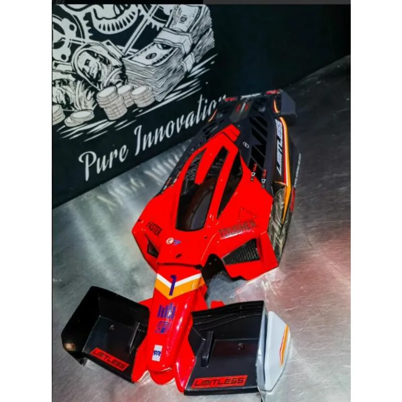New Painted Body Shell With Full Aero Spoiler For 1/7 ARRMA LimitlessF1 8S,Classic Black Red Livery RC Car Upgrade Parts
New Painted Body Shell With Full Aero Spoiler For 1/7 ARRMA LimitlessF1 8S,Classic Black Red Livery RC Car Upgrade Parts