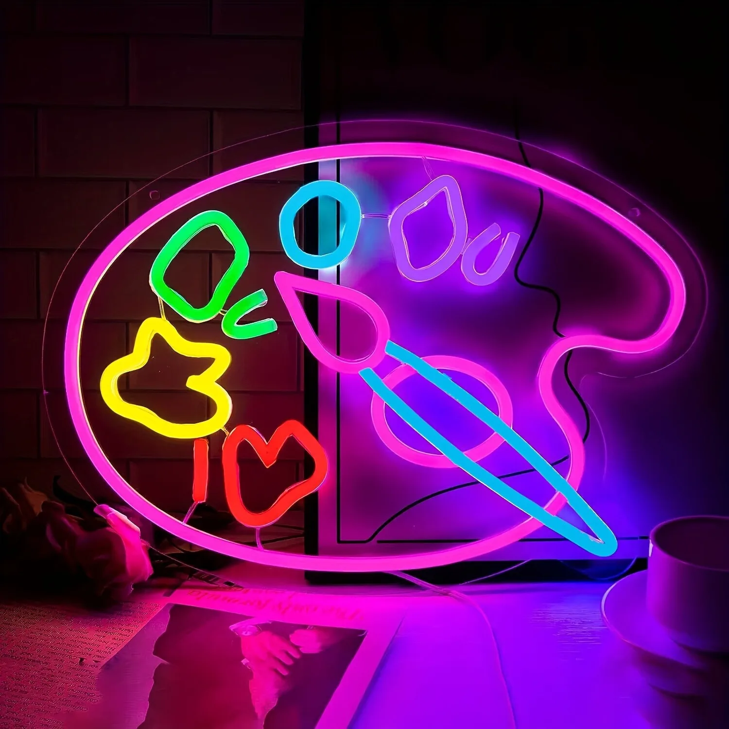 Color Palette Neon Wall Decoration Studio Room LED Light USB Powered Dimmable for Living Room Bar Bedroom Wall Art Decoration
Color Palette Neon Wall Decoration Studio Room LED Light USB Powered Dimmable for Living Room Bar Bedroom Wall Art Decoration
