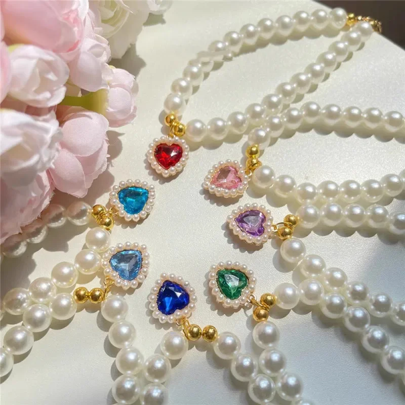Fashion Cat Collar Pet Pearl Necklace Pet Collars Cat and Dog Jewelry Love Diamond Bling Princess Dog Collar Pet Products
Fashion Cat Collar Pet Pearl Necklace Pet Collars Cat and Dog Jewelry Love Diamond Bling Princess Dog Collar Pet Products