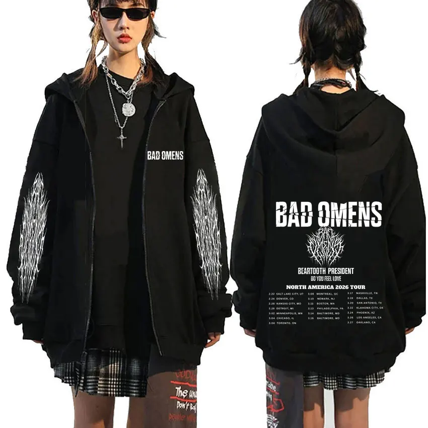 Hot Sale Bad Omens Do You Feel Love Tour 2026 Merch Zipper Hoodie Men Women Clothing Y2k Vintage Rock Gothic Metal Zip Up Jacket
Hot Sale Bad Omens Do You Feel Love Tour 2026 Merch Zipper Hoodie Men Women Clothing Y2k Vintage Rock Gothic Metal Zip Up Jacket